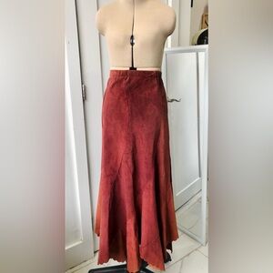 Vintage Burgundy Suede Skirt